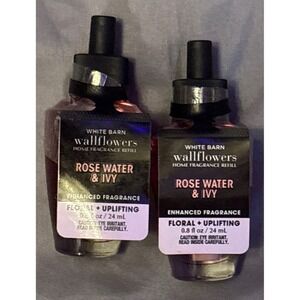 NEW White Barn Bath & Body Works Wallflower Refills, Rose Water & Ivy x2